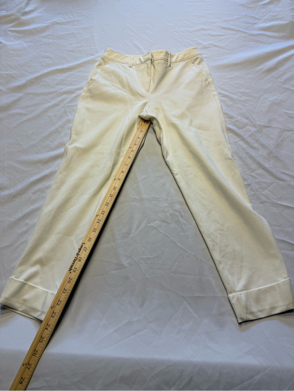 White House Black Market Cream Chinos